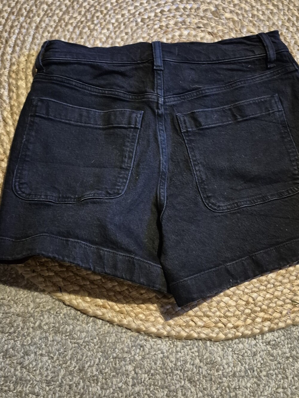 Madewell Black High-Rise Sailor Patch Pocket Jean Shorts Sz.27 NWT - Picture 5 of 7